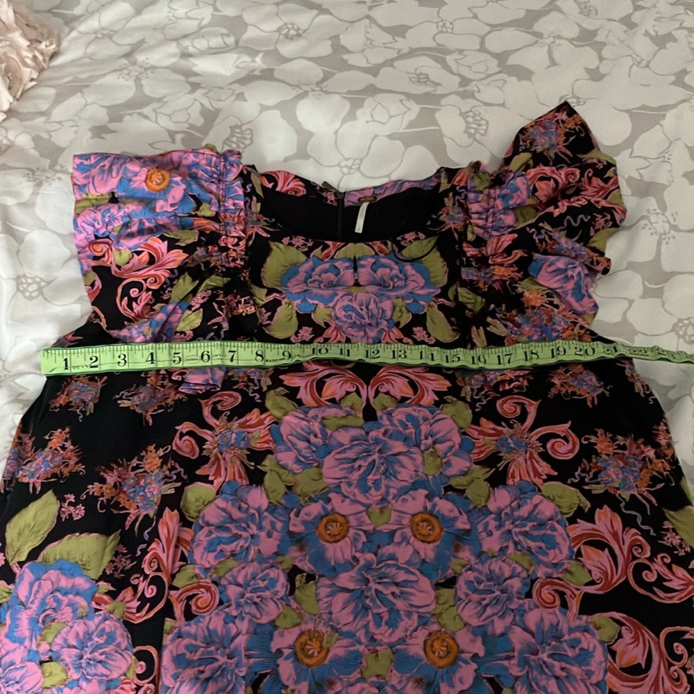Free People floral babydoll loose dress with pockets S EUC - Picture 10 of 12